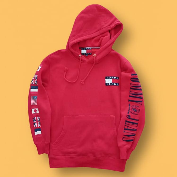 Tommy hilfiger shop red flag hoodie