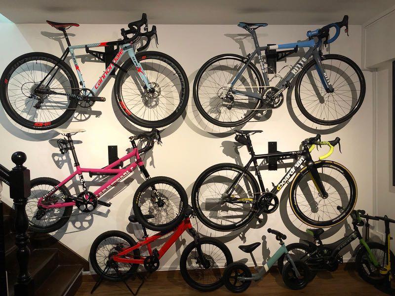 Velo Wall rack display mount designer Sports Equipment Bicycles