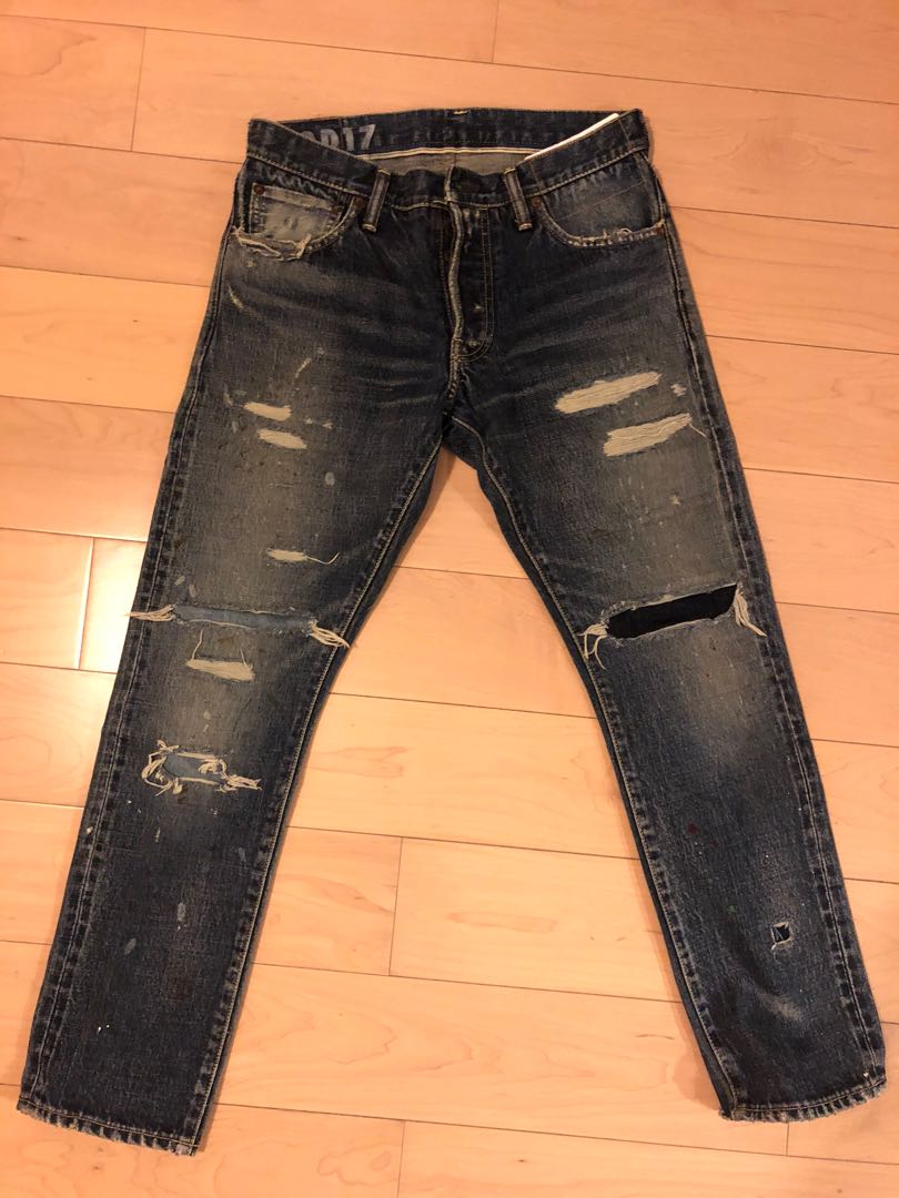 Visvim social sculpture denim jeans 10 cut D17 W32 L28, 男裝, 褲