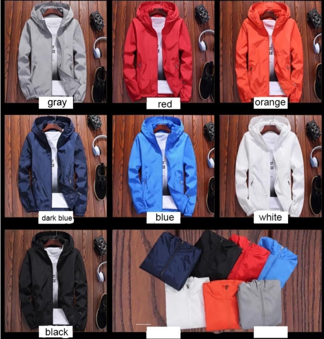 Red white shop blue jacket mens