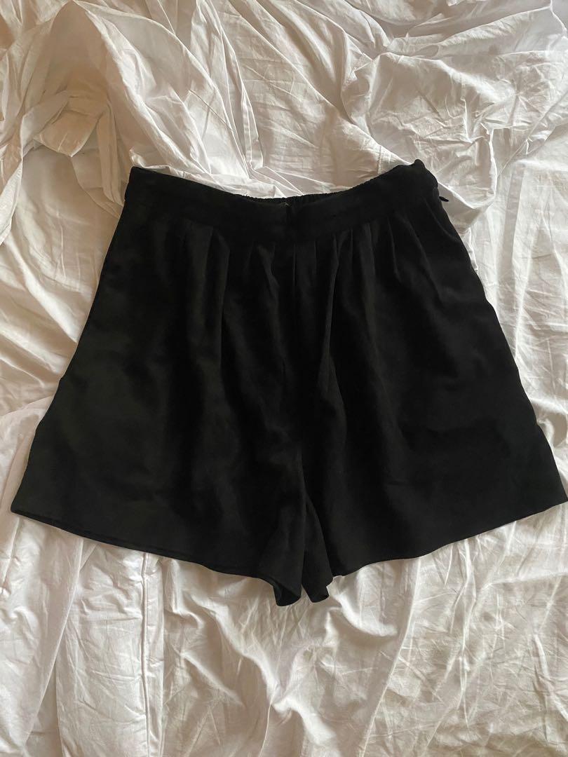 Zara black suede shorts Women s Fashion Bottoms Shorts on Carousell