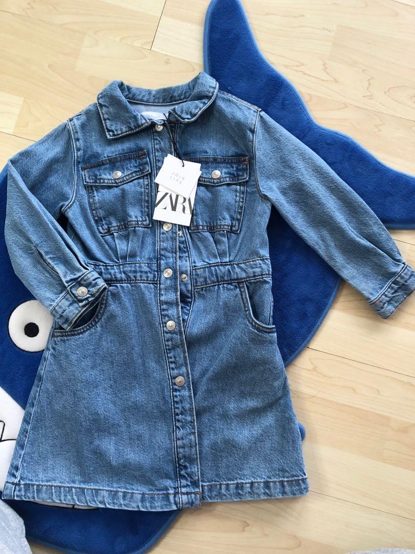 Zara girls denim dress new arrivals