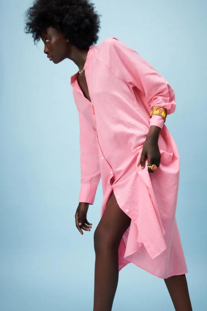 Zara linen shirt dress on sale