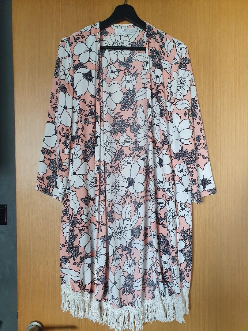 flowery kimono jacket