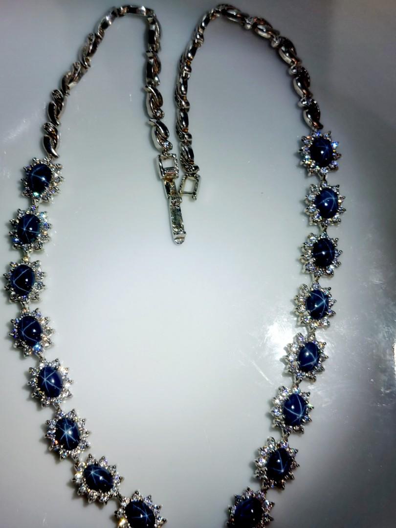 Genuine star sapphire necklace best sale
