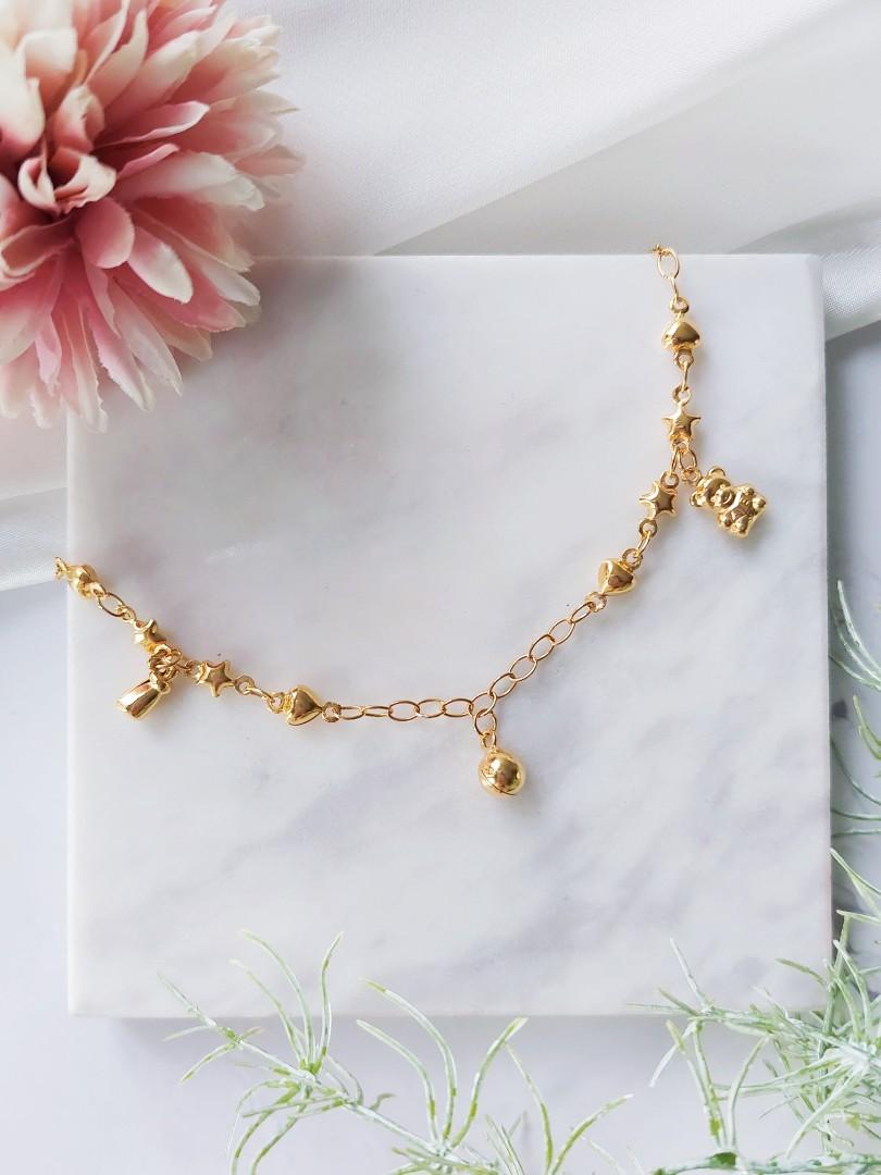 Newborn baby hot sale gold anklets