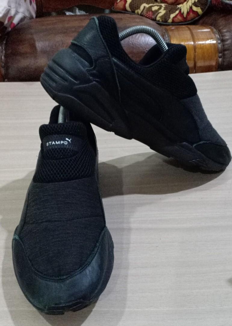 9uk Rm139 Puma Trinomic Sock Collaboration STAMP D Triple Black