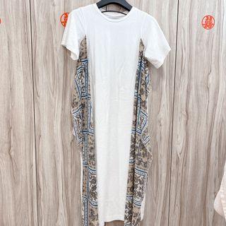 棉質絲巾長洋裝