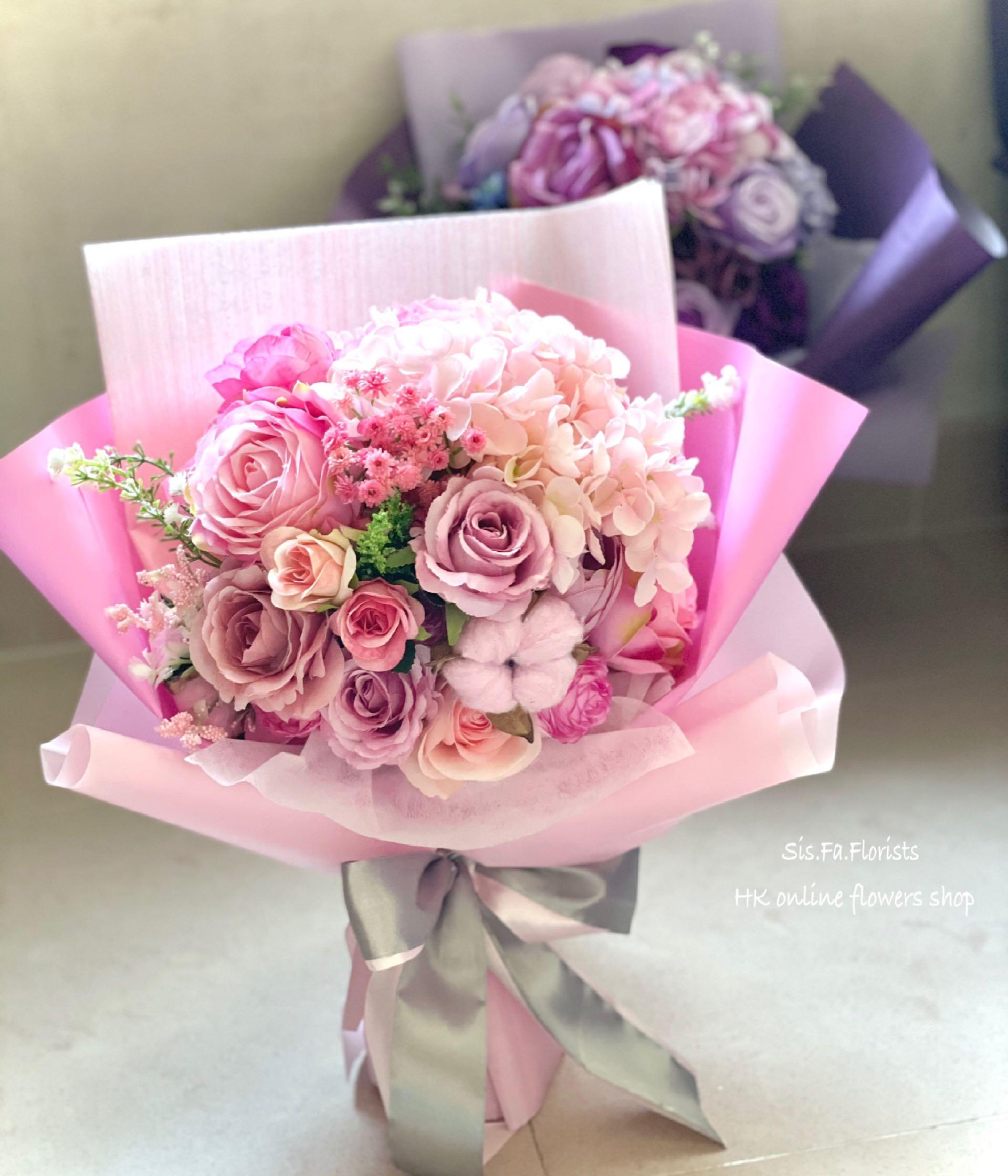 花束絲花花束玫瑰花束生日花束畢業花束感謝花束婚禮花束求婚花束情人節花束 手作 自家設計 手作產品 飾物 Carousell