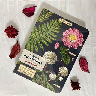全新 Cavallini 迷你筆記本組 花草圖鑑 3 入 Herbarium 文青 無印風 學生 上班族 business casual #支持