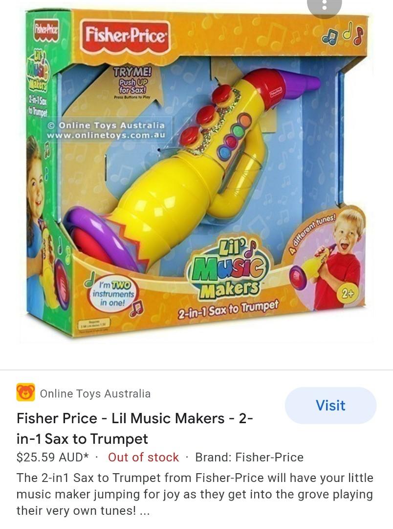 Fisher price top saxophone trumpet