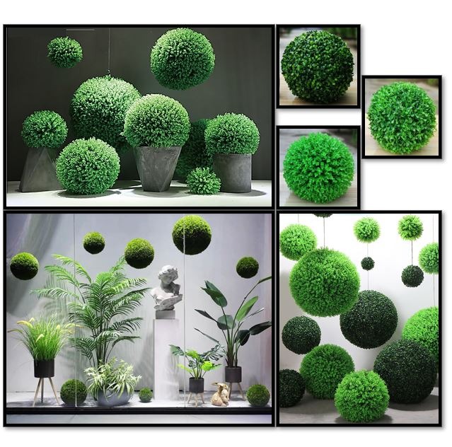 Artificial Grass Ball Tree Artificial Topiary Plant Grass Ball Outdoor