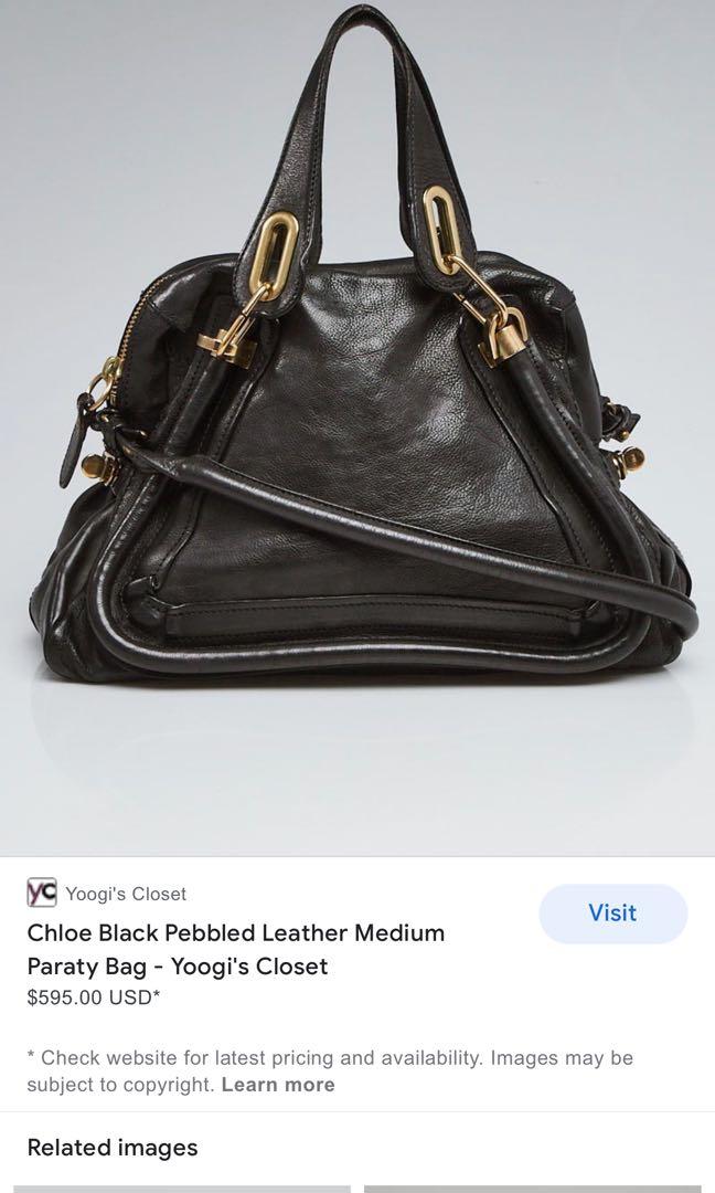 Mulberry Black Pebbled Leather Wallet on Chain Bag - Yoogi's Closet