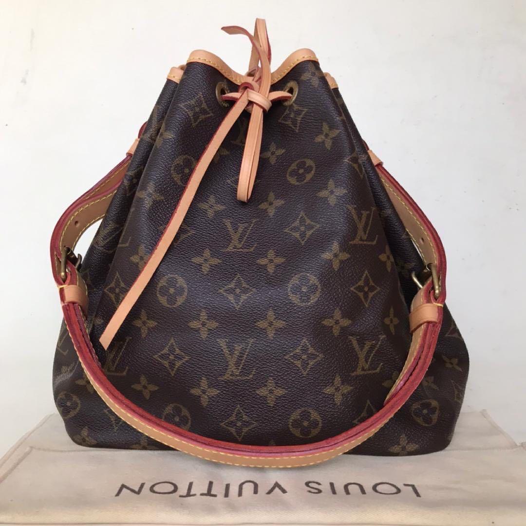 Authentic Louis Vuitton Petit Noe Monogram Shoulder Bag, Luxury, Bags &  Wallets on Carousell