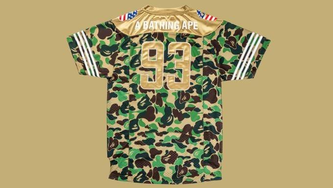 Bape x adidas sb jersey green on sale