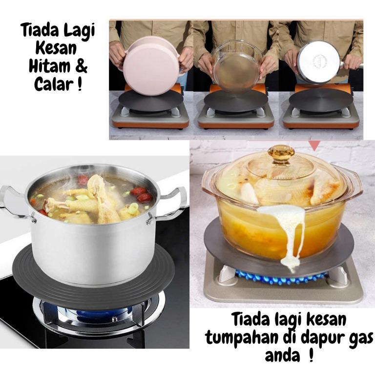 Barang Viral Pelapik Dapur Gas Periuk Kuali Size 28 Cm Elak Peralatan Memasak Hitam Calar Kitchen Appliances On Carousell