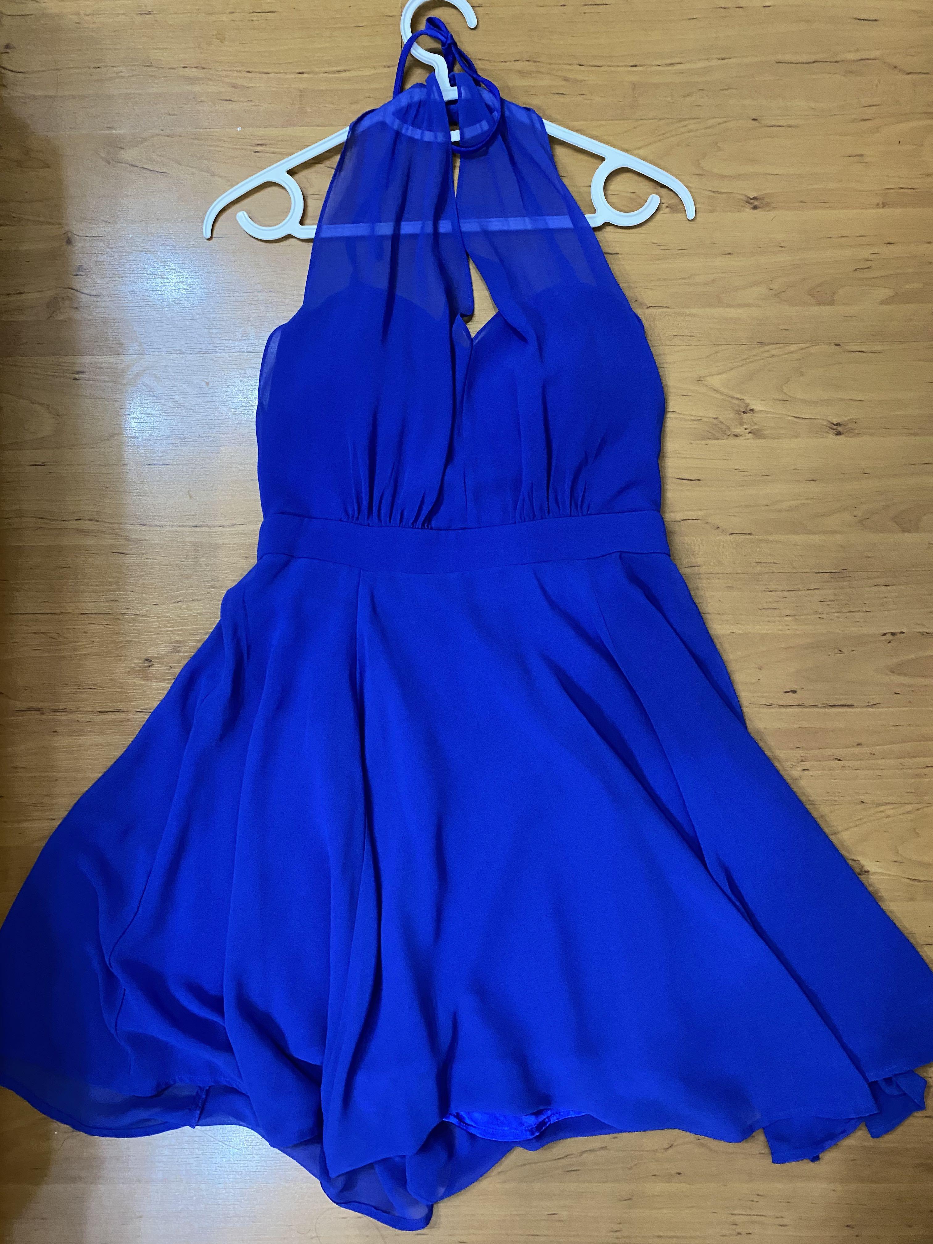 Blue Halter Dress (La La Land Dress), Women's Fashion, Dresses & Sets ...