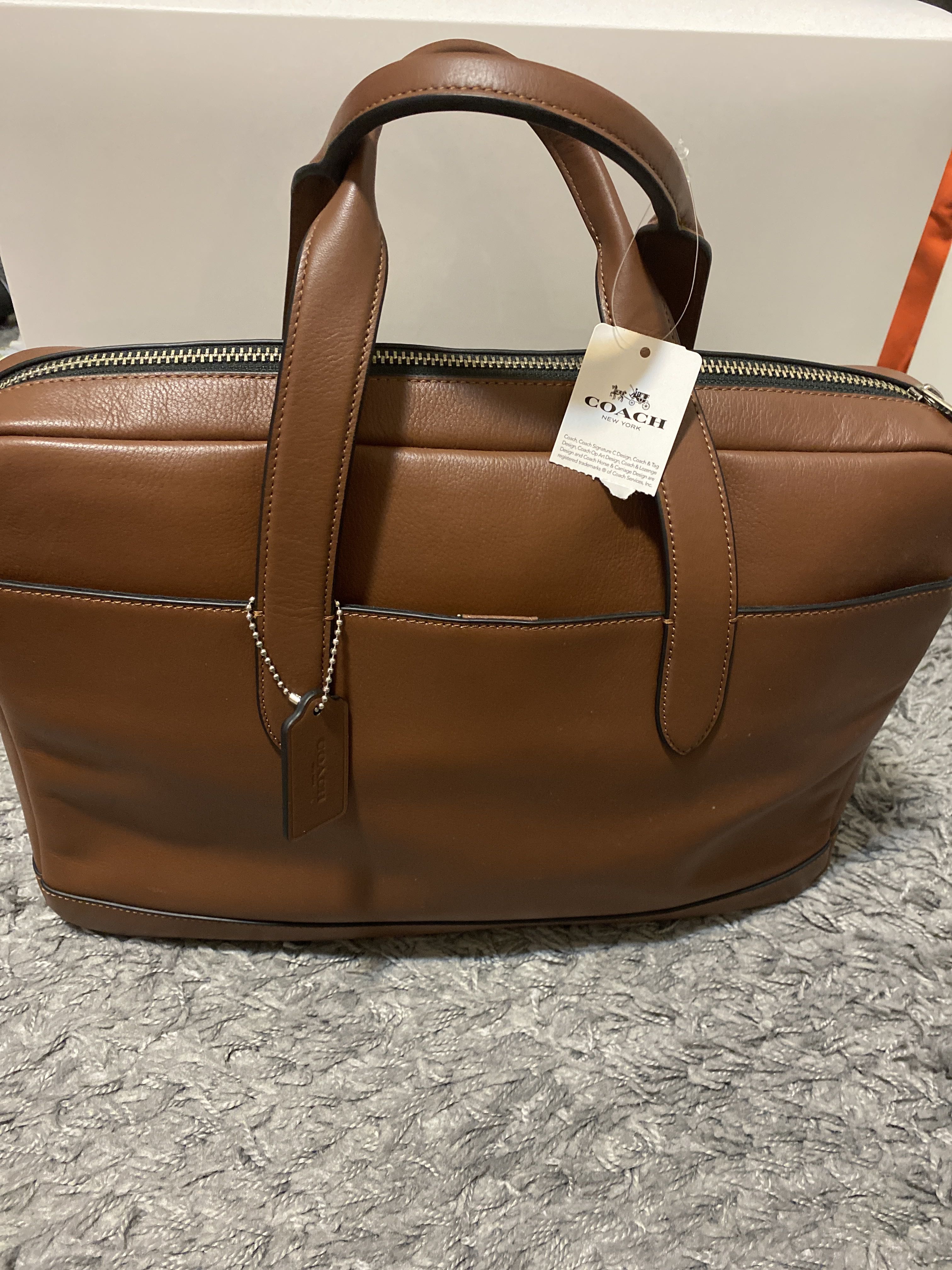 Coach leather laptop briefcase Clearance