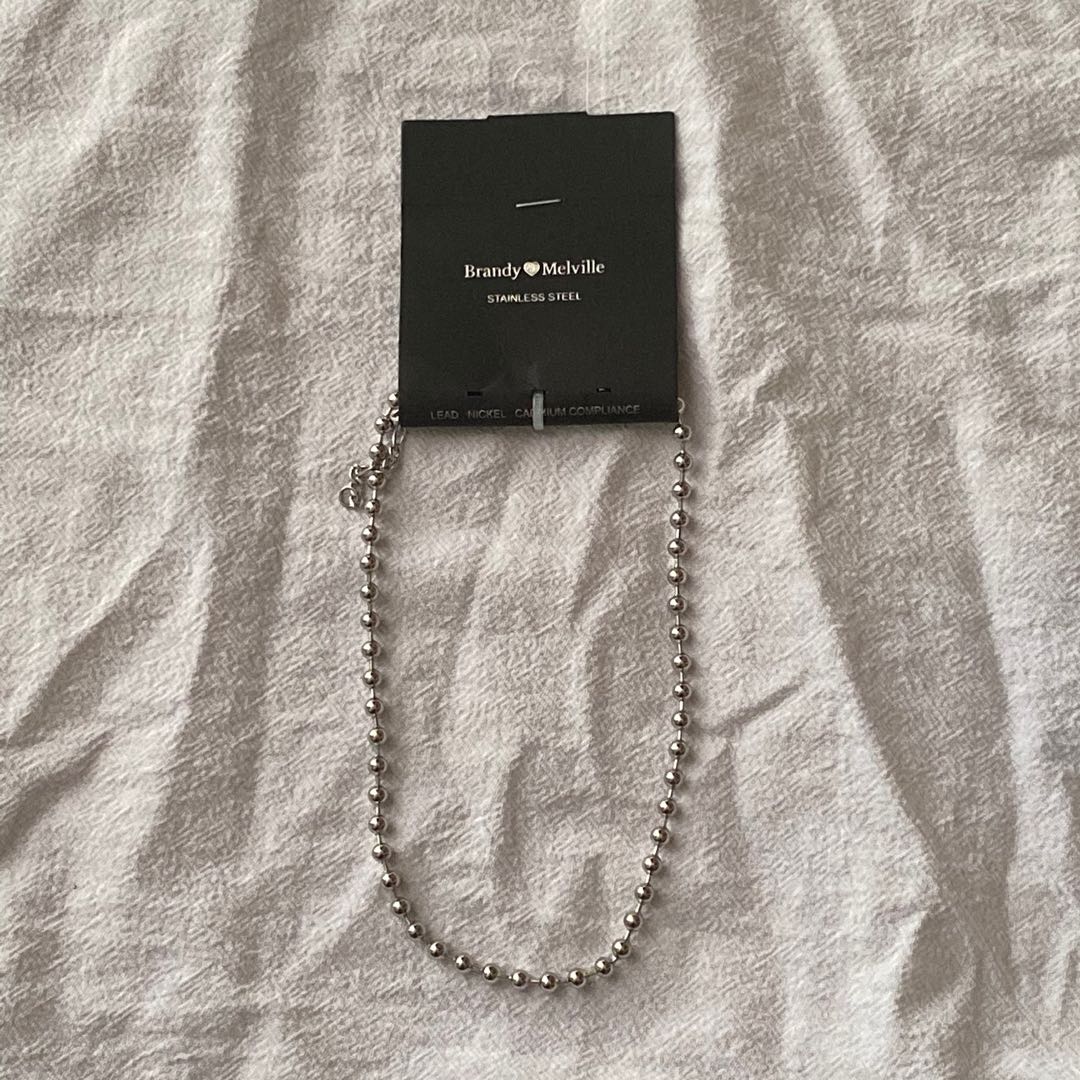 bnwt brandy melville silver beaded 