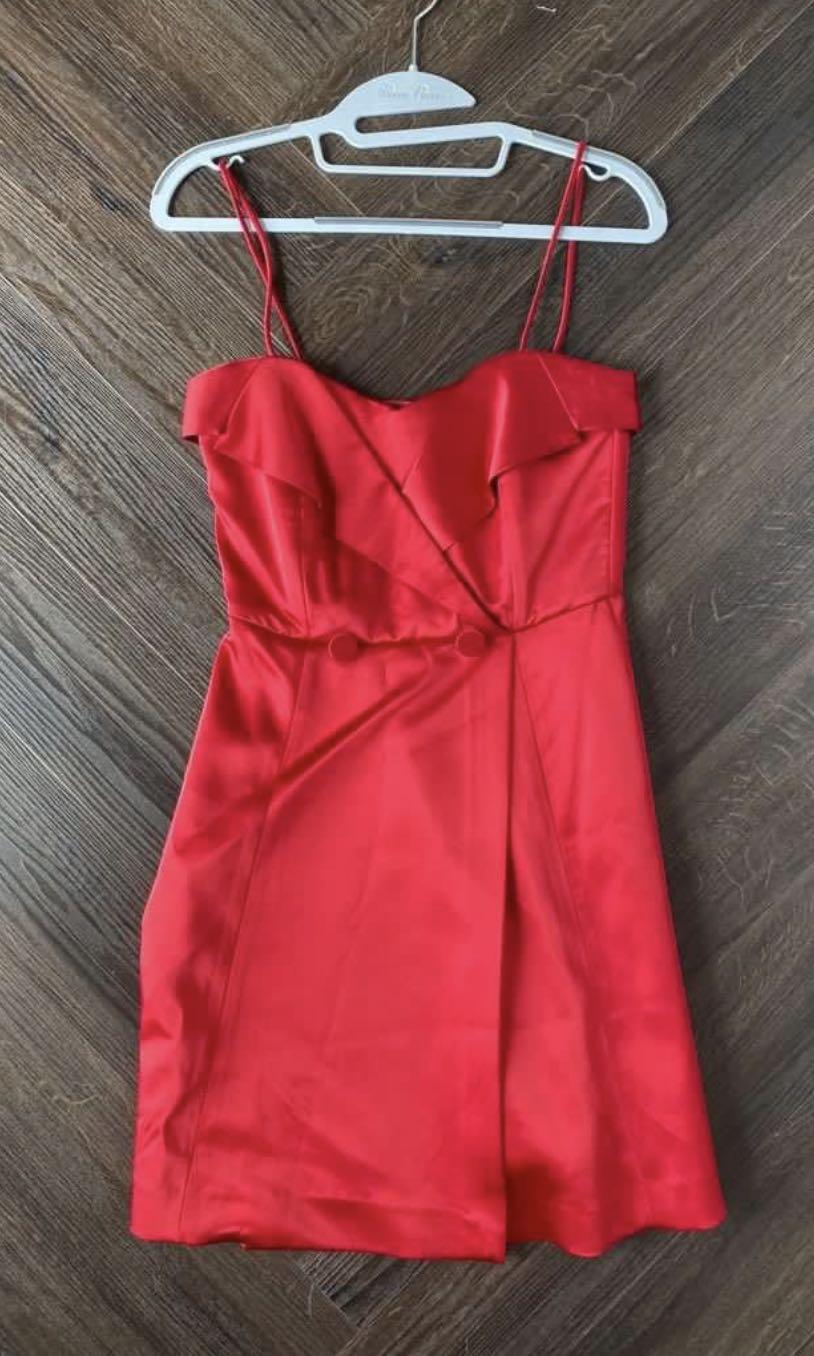 Red blazer sales dress zara