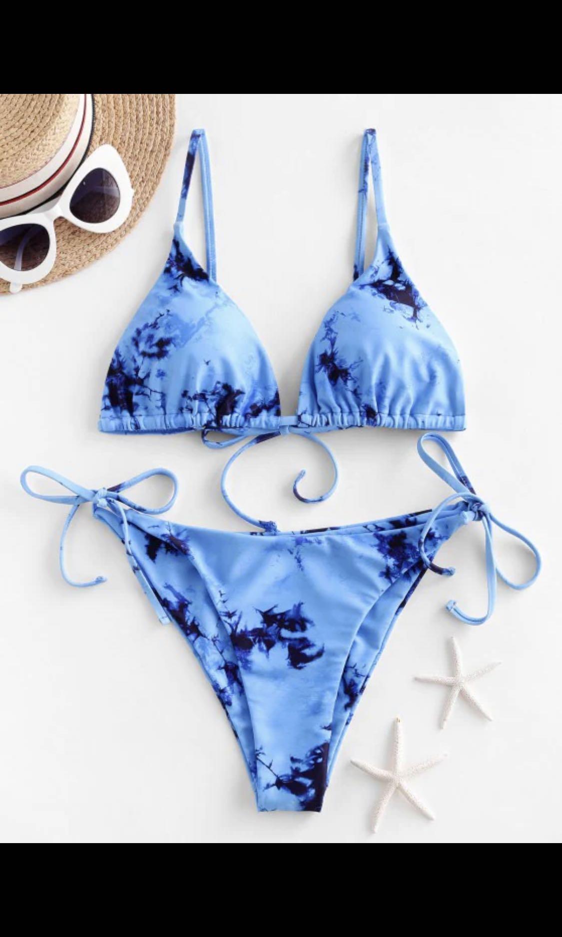 Tie dye triangle bikini clearance