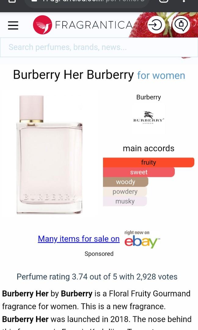 Burberry Her Perfume Beauty Personal Care Fragrance