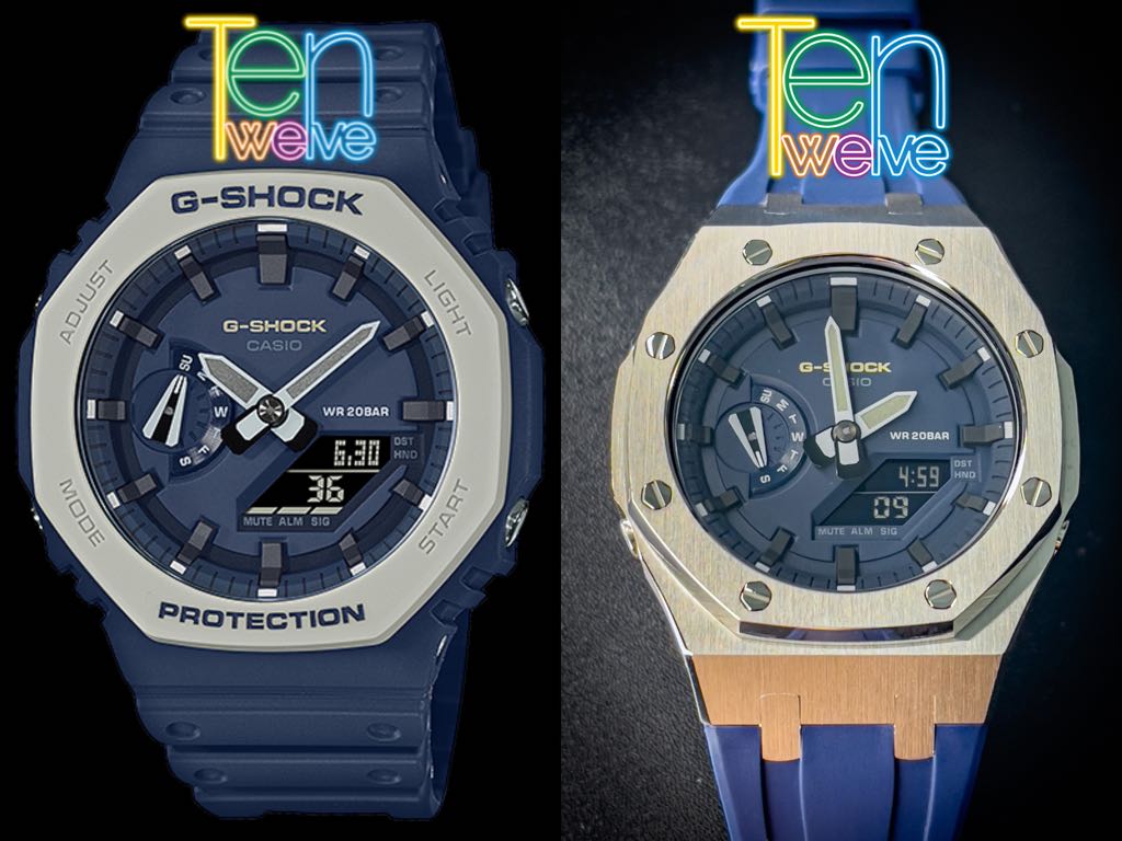 Casio G Shock GA2100 GA2110 GA 2100 GA 2110 CasiOak Navy Blue