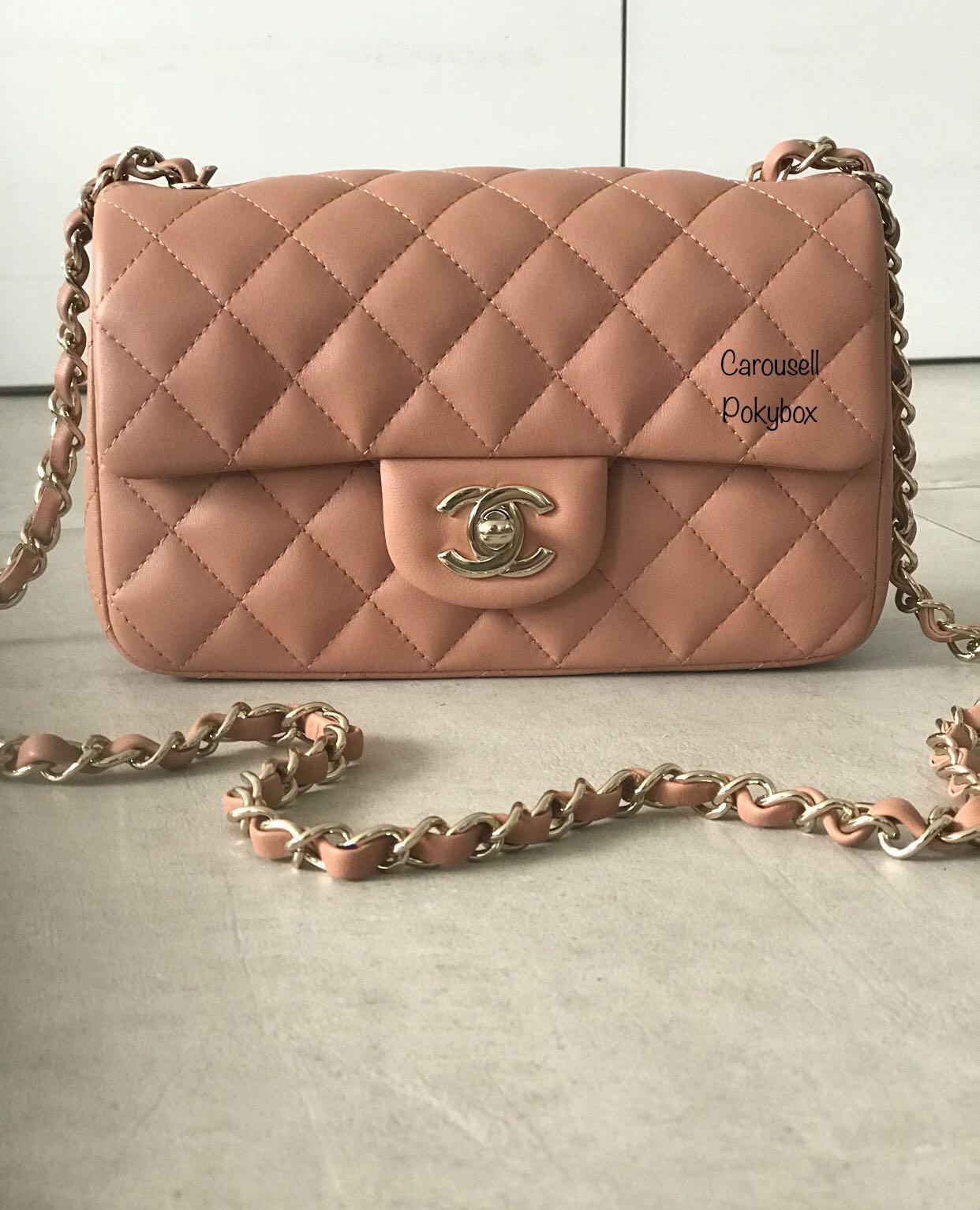 ❤️sold❤️CHANEL 18C Dark Beige/Caramel Mini Rectangular Flap, Luxury, Bags &  Wallets on Carousell