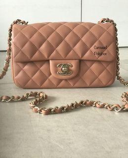 Timeless Chanel Mini Square Vintage Caramel Leather ref.610839 - Joli Closet