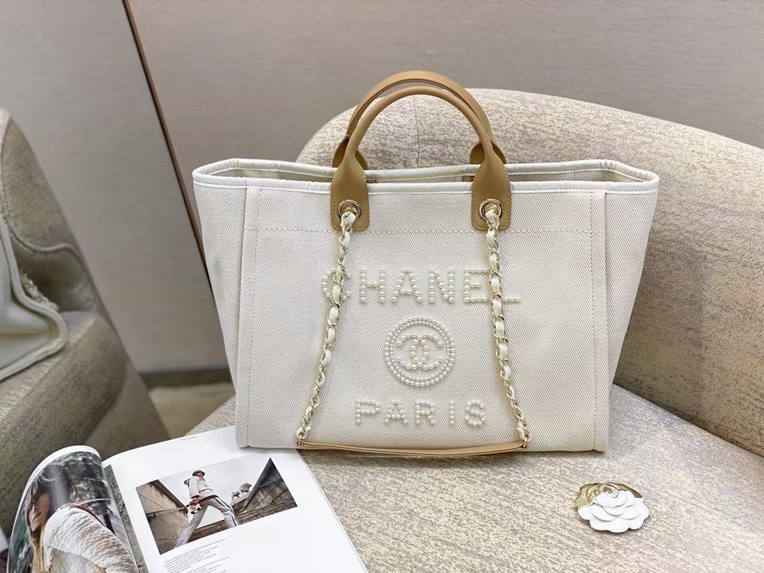 Chanel Deauville New Pearl Canvas Tote-Pre order — Boujie Bags