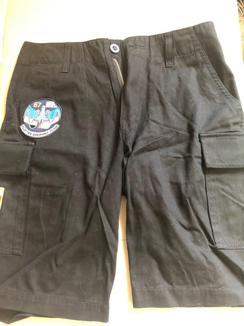clot clottee by clot cargo space shorts size s black, 男裝, 褲