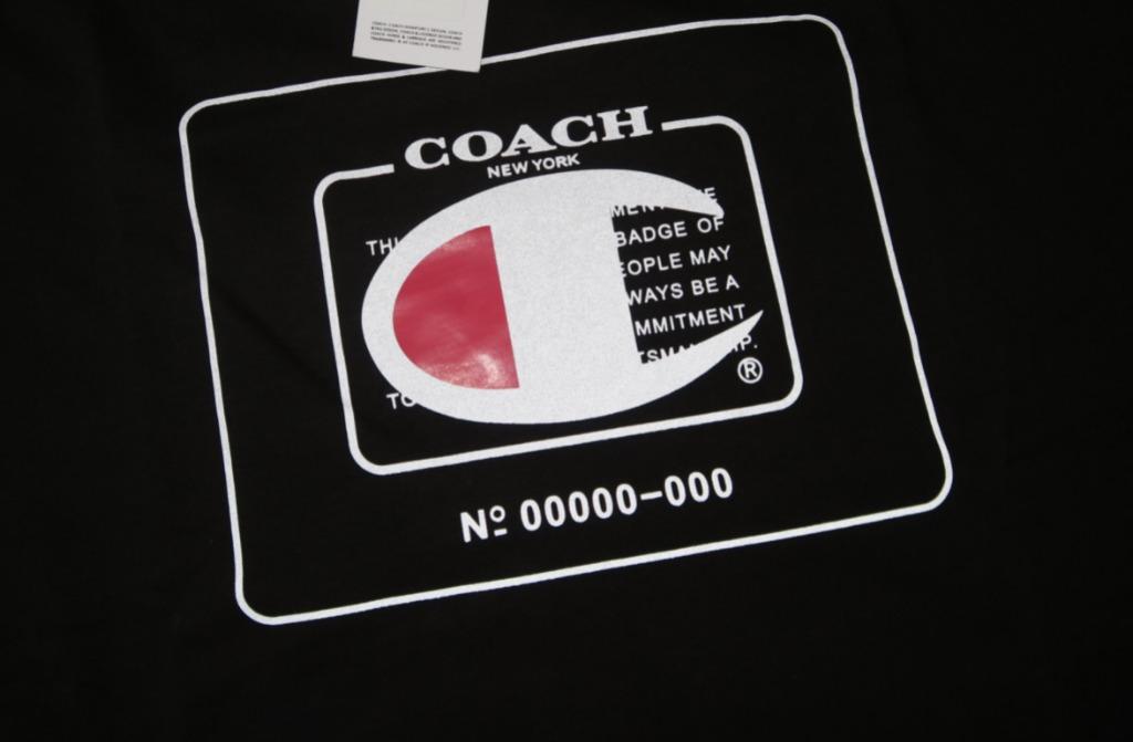 Coach x Champion Limited Colab Logo TShirt, Men's Fashion, Tops & Sets