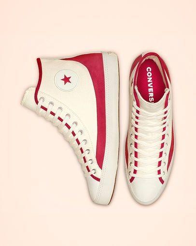 Converse chuck taylor sasha vintage red and white sneakers hot sale