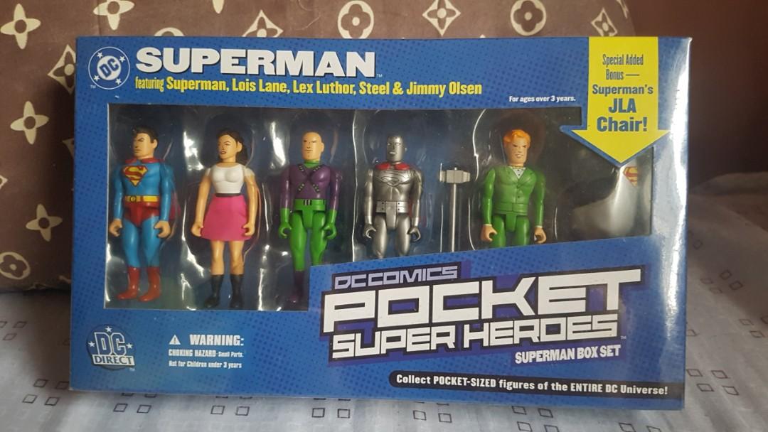 DC Direct Pocket Super Heroes Superman Box Set (Category: Figurines & Statues) located in Quezon City. Submitted by jhepoy76 (Listing ID 1096803691, Image 1). Description: DC Direct Pocket Super Heroes Superman Box Set Price: 1500 Condition: MOC RFS: Family Budget If interested: please PM THANK YOU!.