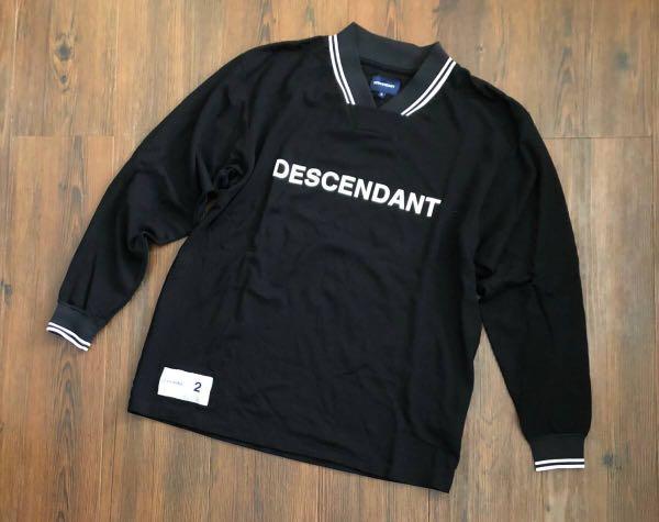 descendant 18aw chant jersey ls football long sleeve tee crewneck