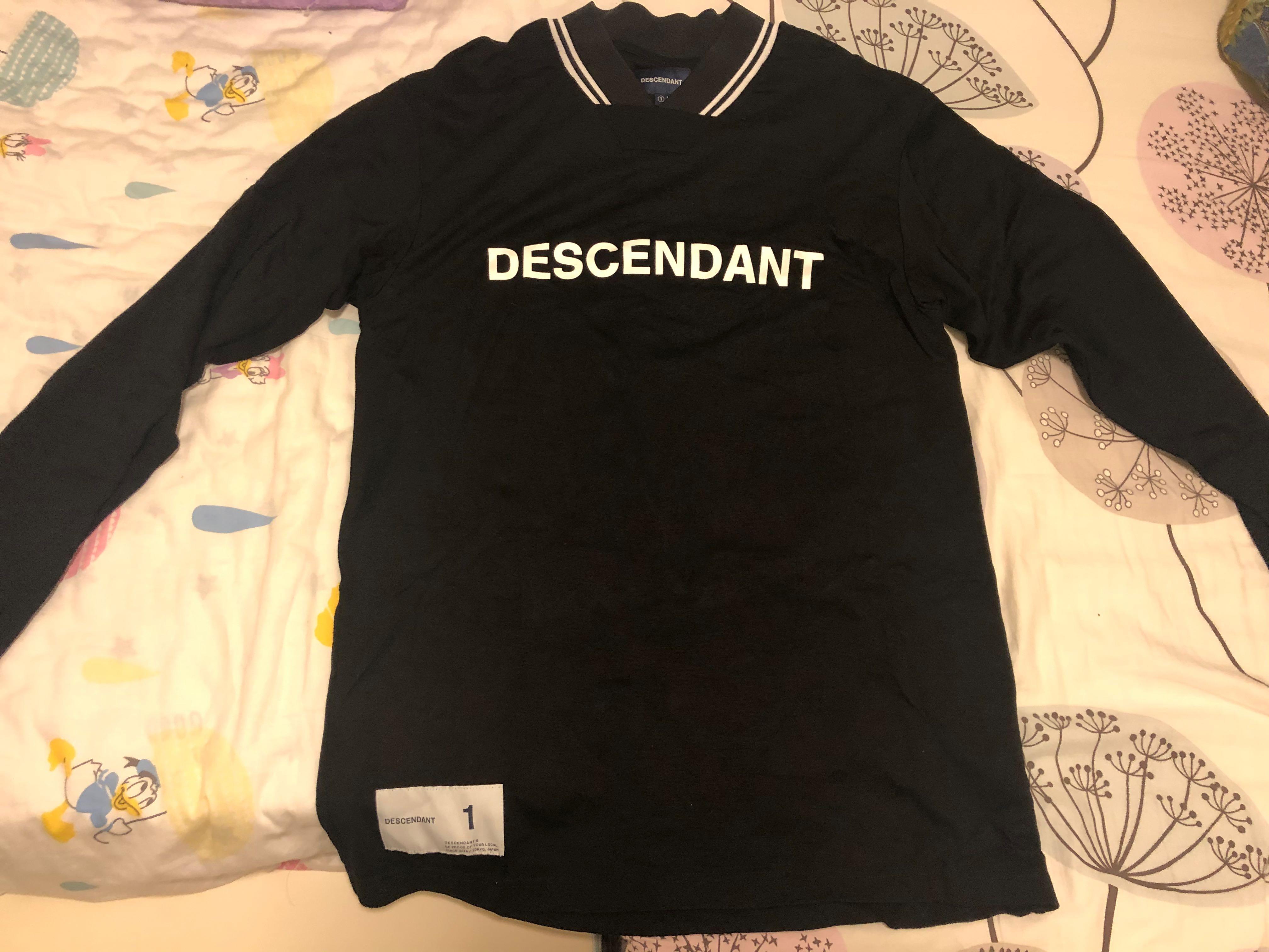 descendant 18aw chant jersey ls football long sleeve tee crewneck