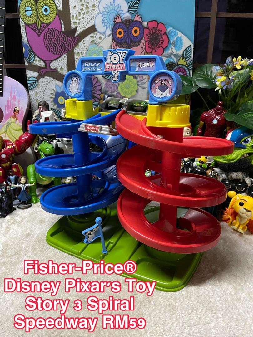Fisher price toy story 3 spiral speedway replacement cars sale