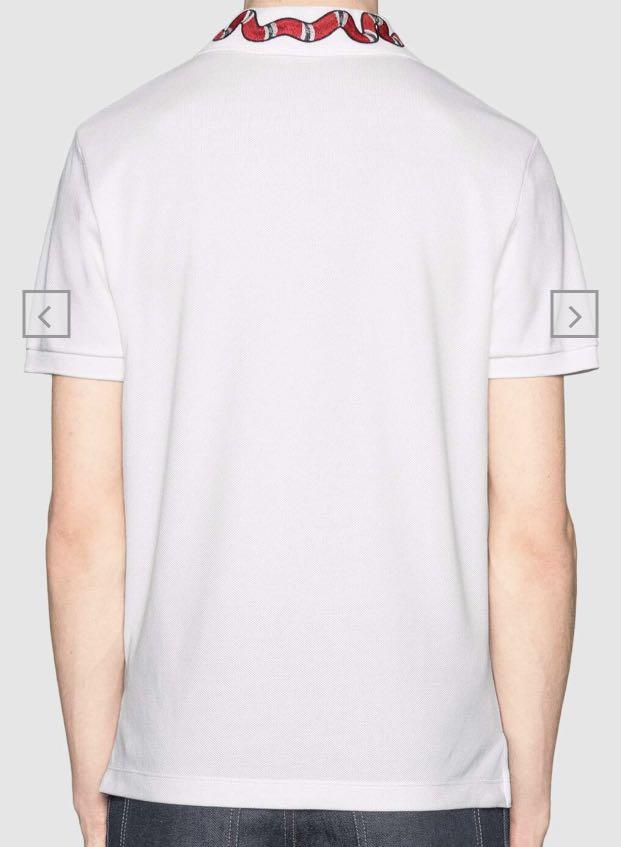 Cotton polo with kingsnake embroidery online