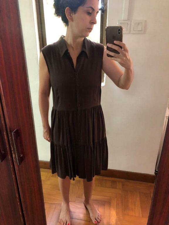 H\u0026M brown dress, Women's Fashion