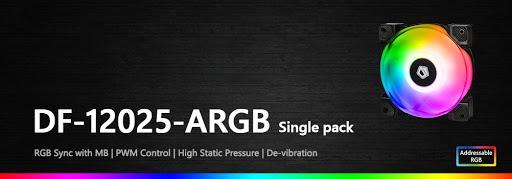 ID-COOLING DF-12025-ARGB BLACK (Single pack) (Category: Computer Parts) located in Quezon City. Submitted by apple.picker (Listing ID 1096846246, Image 2). Description: SPECS/FEATURES: -Dimension: 120mm x 120mm x 25mm -Addressable RGB Fan -PWM Control -Synchronizes with A-RGB Motherboards -Remote Controller Compatible (remote set not included) -Durable 2-ball Bearing -High Static Pressure -Rubber de-vibration http://www.idcooling.com/Product/deta