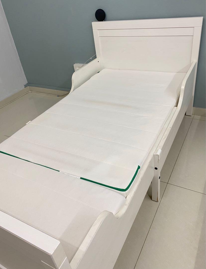 2 Ikea Children White Bed Frame Extendable And Mattress Babies Kids Baby Nursery Kids Furniture Childrens Beds On Carousell