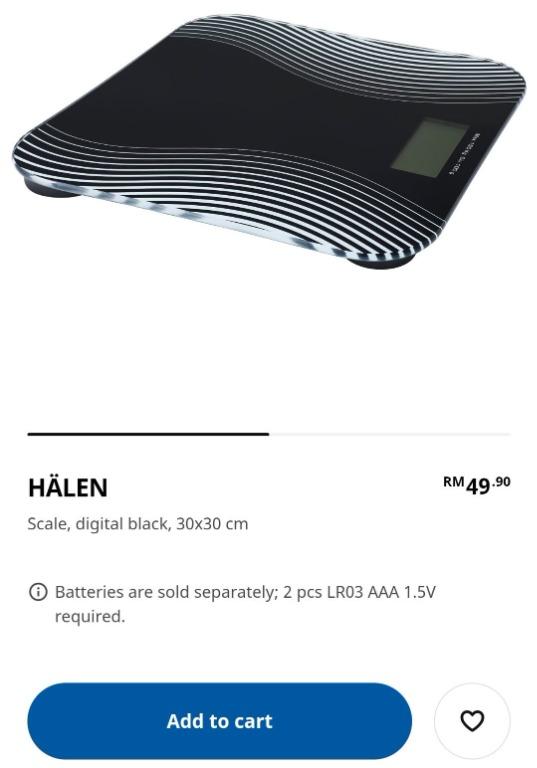 IKEA digital Weight Scale, Health & Nutrition, Health Supplements