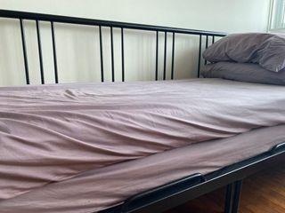 2 ikea diwan beds with mattress furniture home living furniture bed frames mattresses on carousell