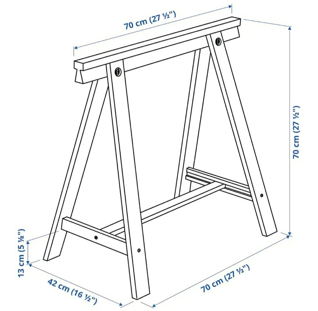 Ikea table leg OddVald 1 side only Furniture Home Living