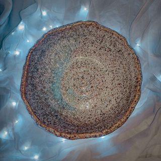 Large Wabi Sabi Stoneware Textured Bowl