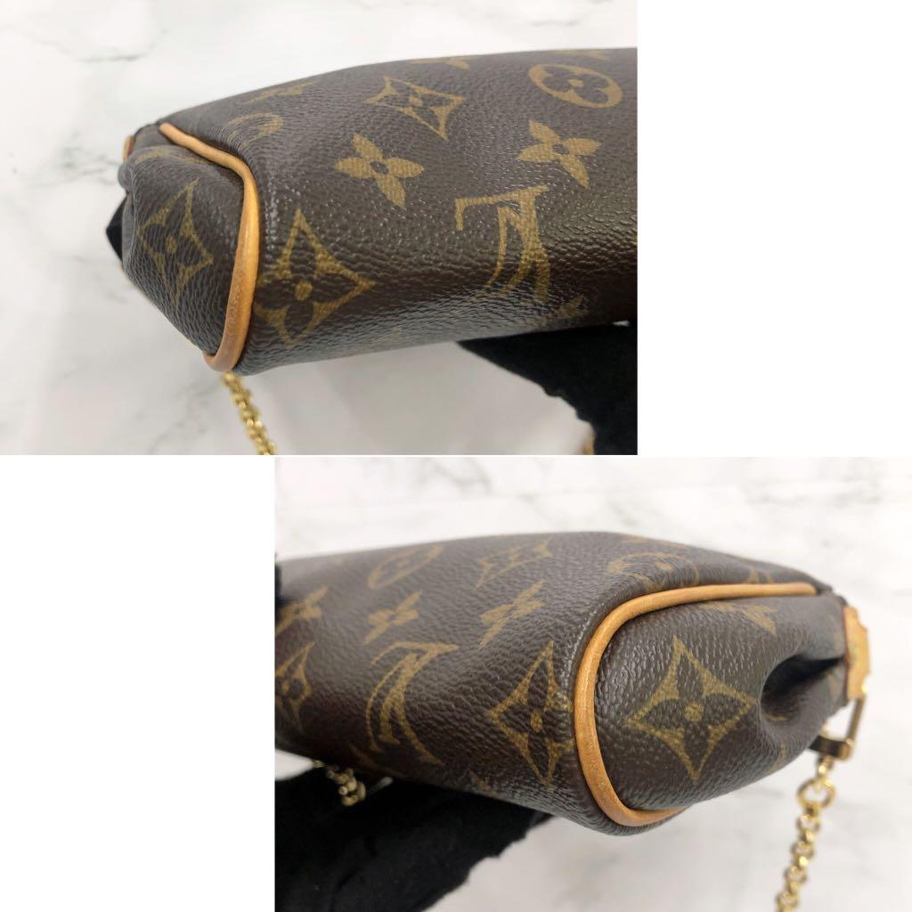 Used] LOUIS VUITTON EVA Monogram M95567 2WAY Shoulder Bag Chain Bag Handbag  Party Bag Brown Leather ref.445493 - Joli Closet