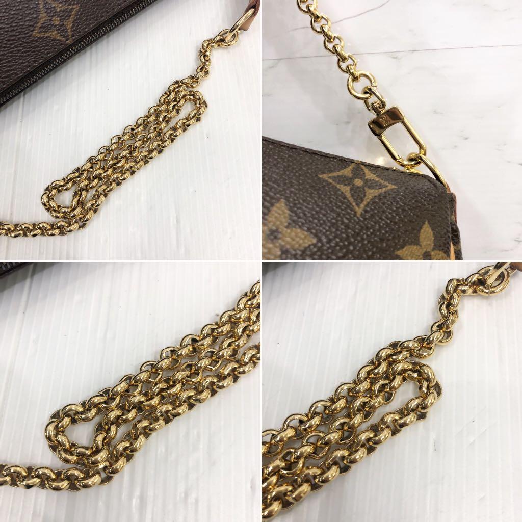 Authentic Louis Vuitton Eva Clutch Monogram M95567 Zipped Tape Damaged Bag  LD539