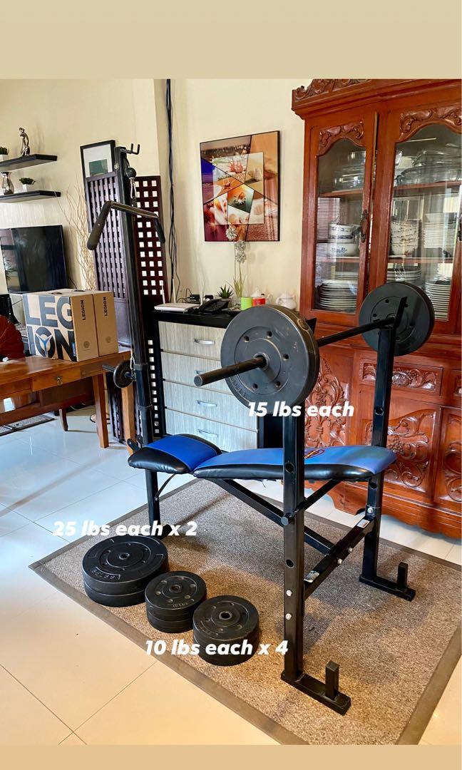 Bench press cheap set used