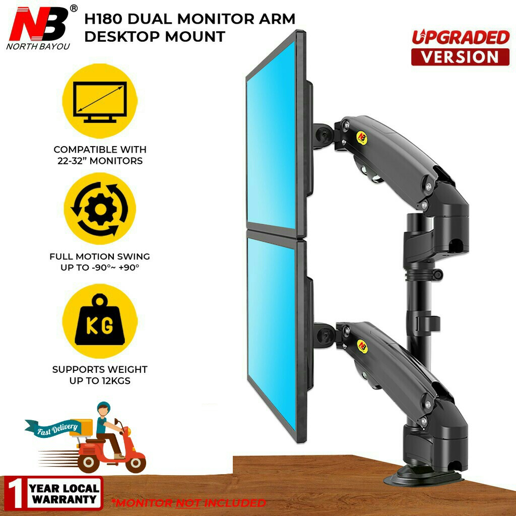 2022new Nb North Bayou H160 Stack Monitor Mount Stand Full Motion Swivel  Gas Spring Screen Arm for 17'-27'' and 2-9kg Computer - China TV Bracket  and TV Bracket Suppliers price