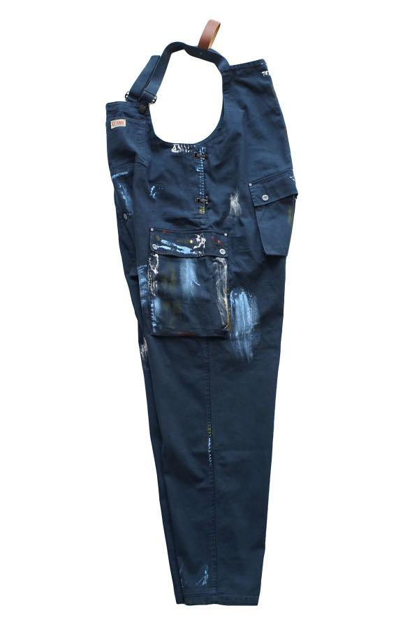nigel cabourn lybro naval dungaree paint pants navy size s 46 blue